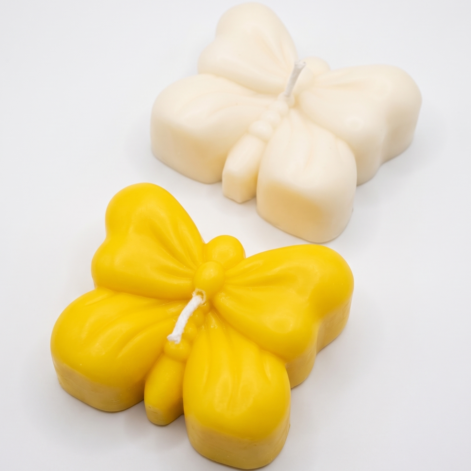 Świeca Motyl Kokardkowy - Żółta / Limonka, Bazylia, Mandarynka