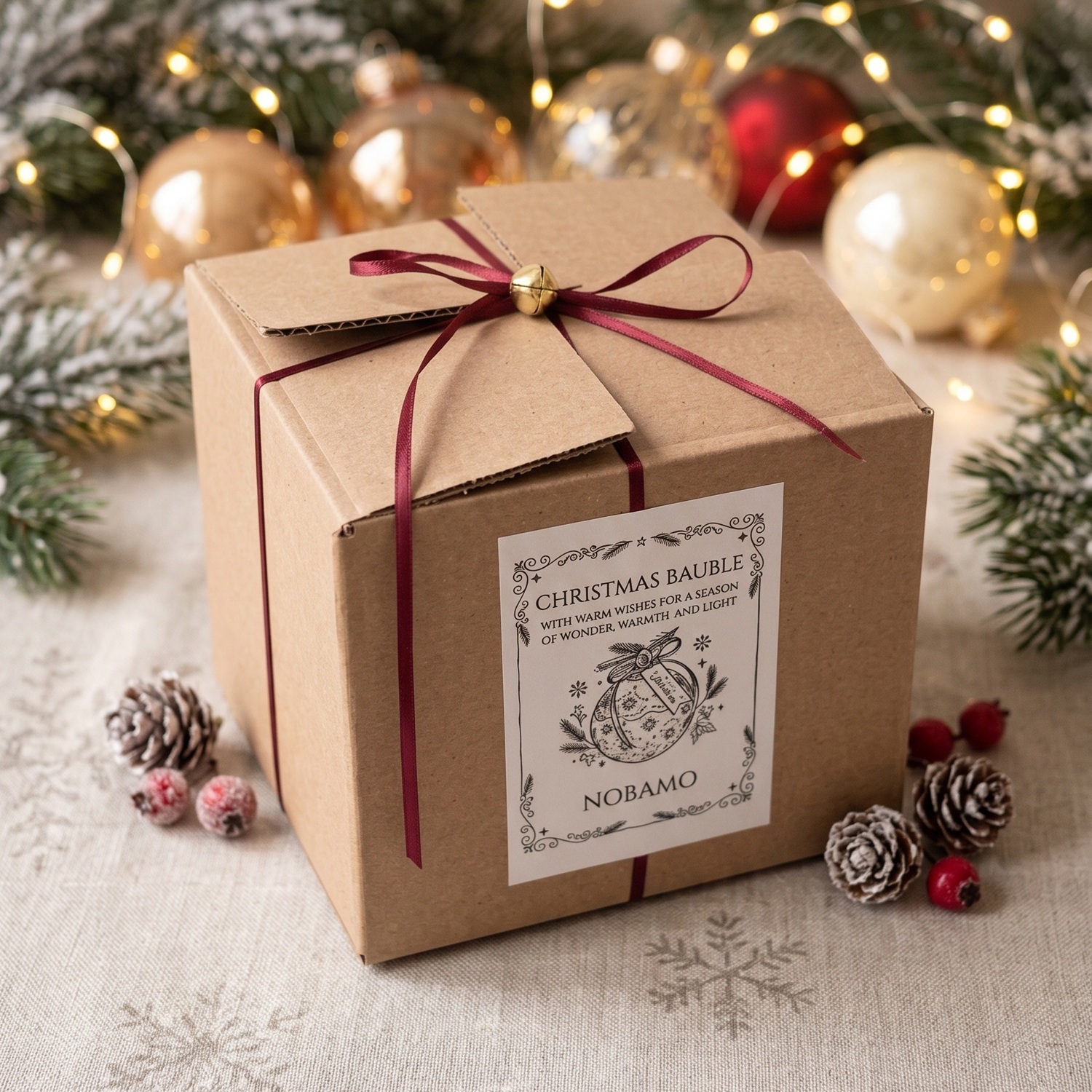 Świeca Christmas Bauble Enchanted MINI - Biała / Srebrna / Zimowa Magia / MINI
